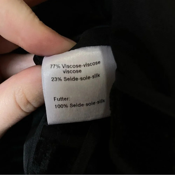 AKRIS Black Velvet Striped Blazer Jacket Size Medium - Picture 5 of 5